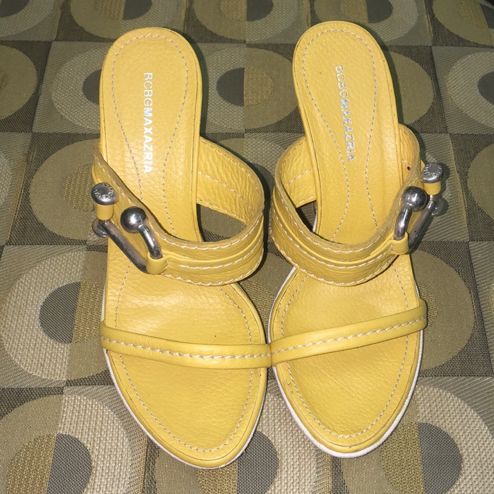 BCBG Maxazria yellow wedges
